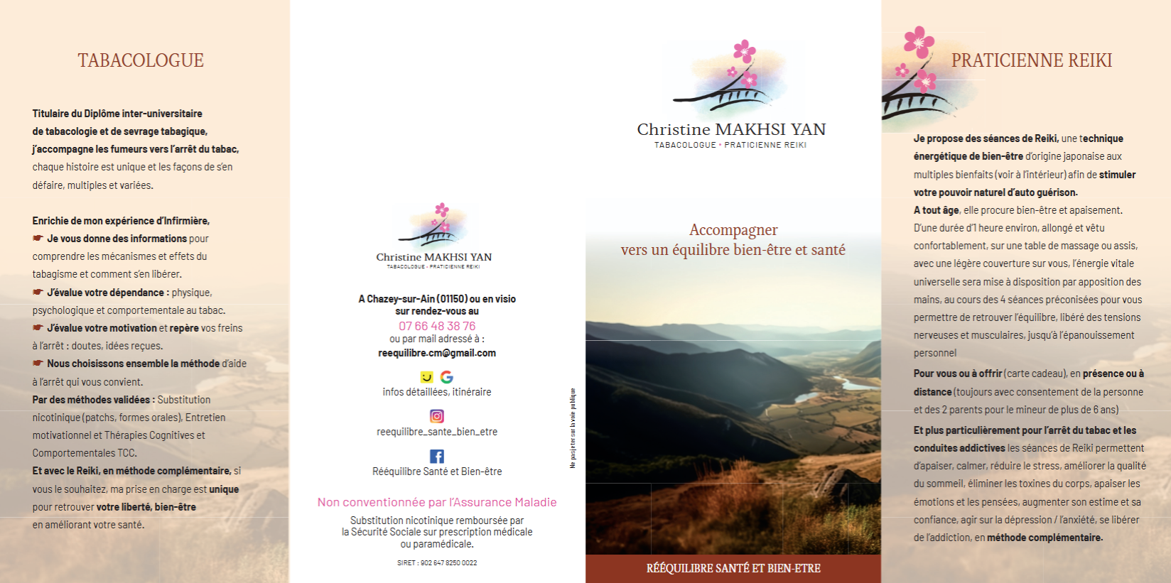 flyer de l'activité de Christine MAKHSI-YAN