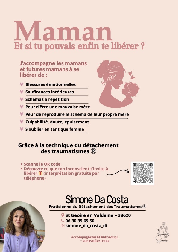 flyer de l'activité de Simone Da costa