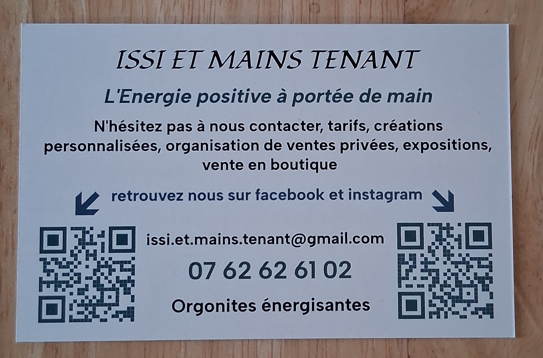 flyer de l'activité de Isabelle Robert
