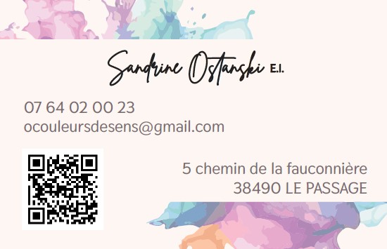 carte de visite de Sandrine Ostanski