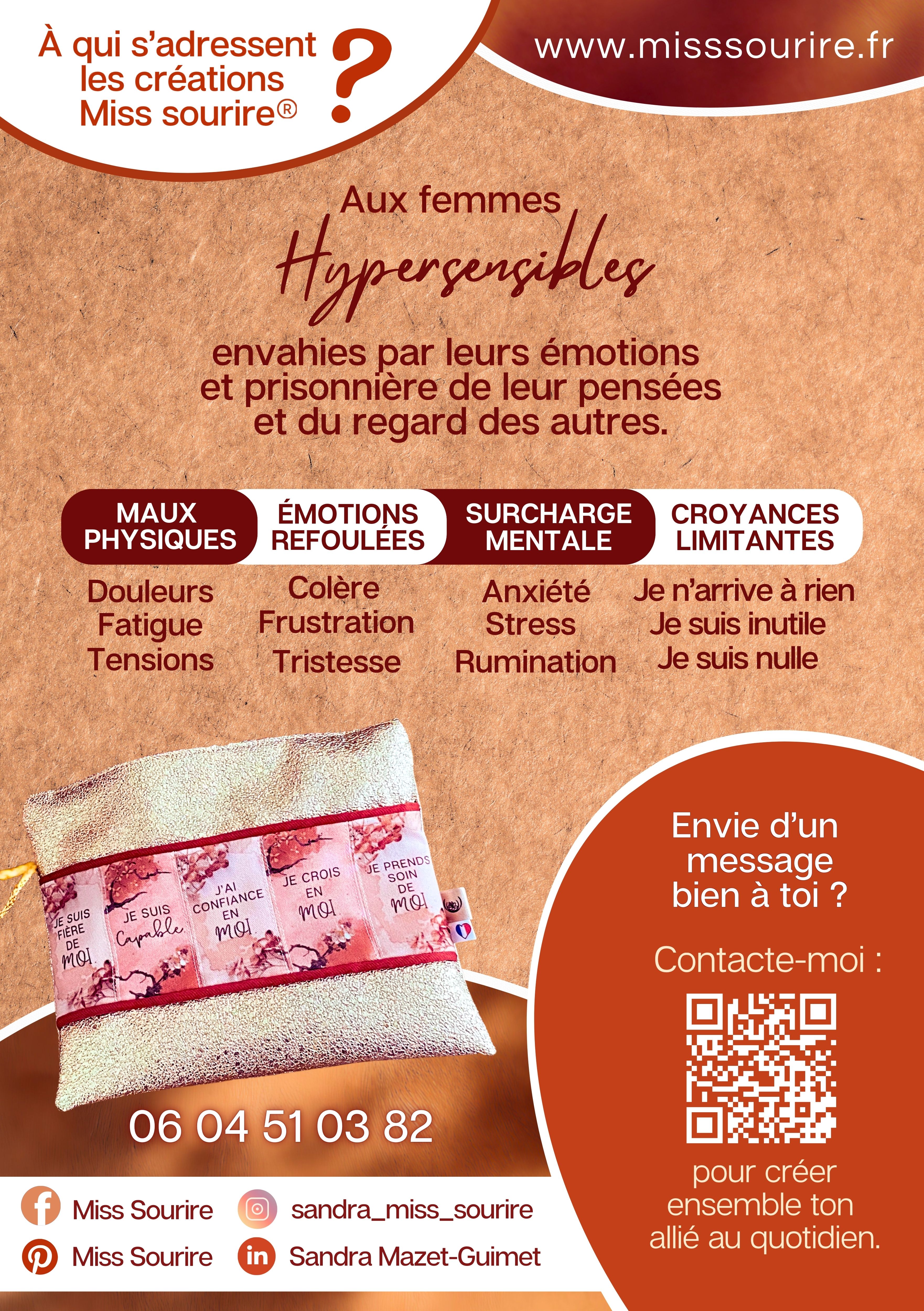 flyer de l'activité de Sandra Mazet-guimet